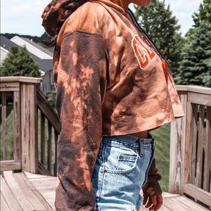 Cropped & Dyed Clemson Sweatshirt